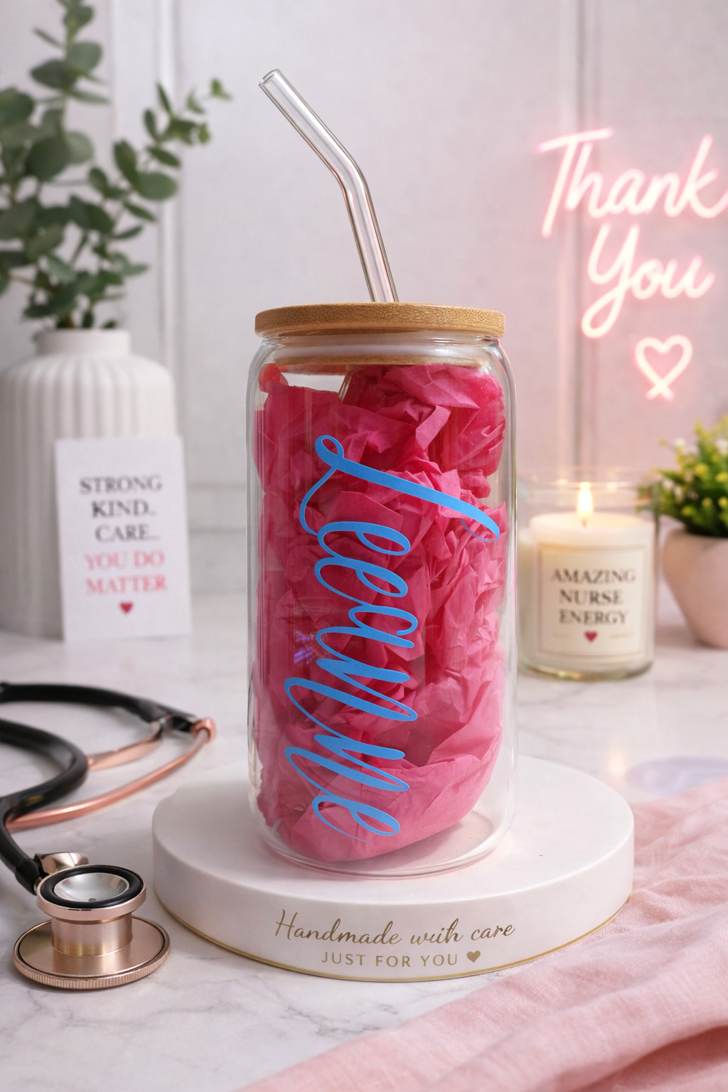 Personalised Nurse Gift Box, Newly qualified Nurse Gift, Nurse Graduation Gift , Thank You Nurse Hamper, Custom Name Tumbler Gift Set