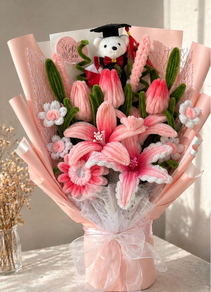 Handmade Graduation Flower Bouquet – Choose Your Colour Theme