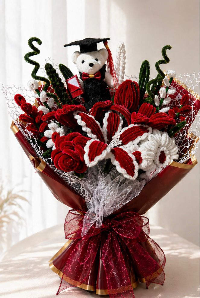 Handmade Graduation Flower Bouquet – Choose Your Colour Theme